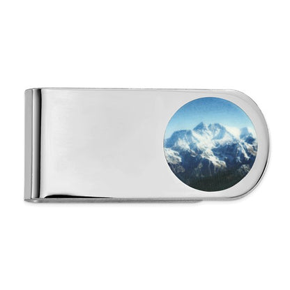 sterling silver or gold plated sterling silver money clip personalized picture photo custom made to order