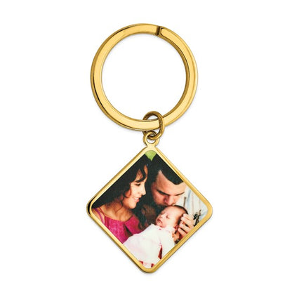 sterling silver gold plated sterling silver key holder ring keychain picture photo personalized