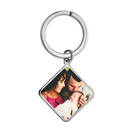 sterling silver gold plated sterling silver key holder ring keychain picture photo personalized