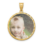 Load image into Gallery viewer, Sterling Silver or Gold Plated Sterling Silver Picture Photo Round Pendant Charm Personalized
