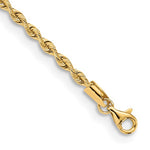 Indlæs billede til gallerivisning 14k Yellow Gold 2.55mm Silky Quintuple Rope Bracelet Anklet Choker Necklace Pendant Chain with Fancy Lobster Clasp
