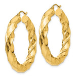 Загрузить изображение в средство просмотра галереи, 14k Yellow Gold Twisted Round Hoop Earrings
