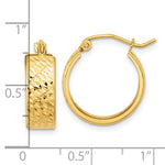 Carregar imagem no visualizador da galeria, 14K Yellow Gold Diamond Cut Modern Contemporary Round Hoop Earrings
