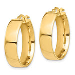 Load image into Gallery viewer, 14k Yellow Gold Round Square Tube Hoop Earrings 24mm x 7mm
