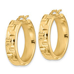 Charger l&#39;image dans la galerie, 14k Yellow Gold Textured Round Hoop Earrings 26mm x 6.75mm

