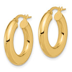 Lataa kuva Galleria-katseluun, 14k Yellow Gold Round Hoop Earrings 20mm x 3mm
