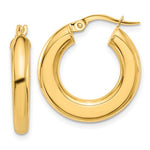 Carregar imagem no visualizador da galeria, 14k Yellow Gold Round Hoop Earrings 20mm x 3mm
