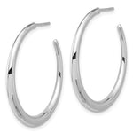 Charger l&#39;image dans la galerie, 14k White Gold Round Hoop Post Earrings 31mm x 2.75mm

