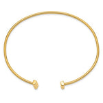 Load image into Gallery viewer, 14k Yellow Gold T Bar Flexible Slip On Cuff Bangle Bracelet
