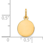 Load image into Gallery viewer, 14K Yellow Gold 9mm Round Disc Pendant Charm Personalized Monogram Name Letter Initial Engraved
