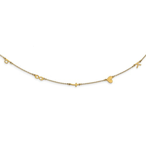 14k gold 10k gold sterling silver letter initials numbers symbols personalized necklace