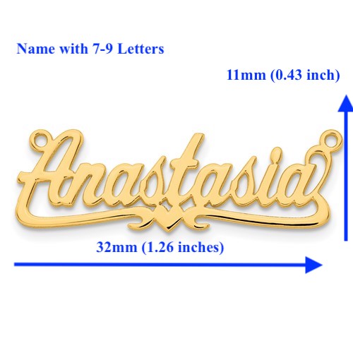 14k 10k yellow rose white gold sterling silver name pendant nameplate necklace