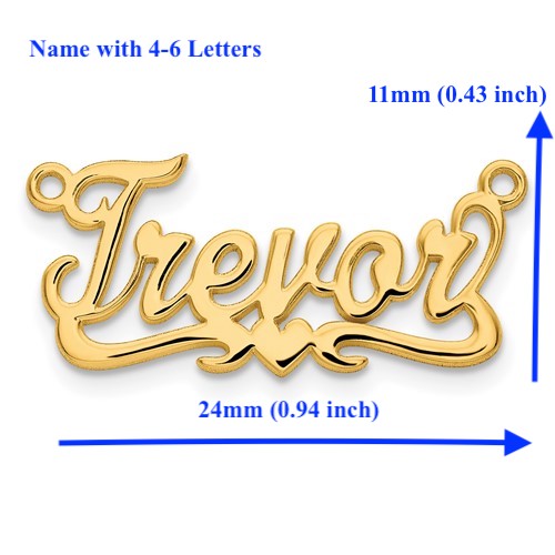 14k 10k yellow rose white gold sterling silver name pendant nameplate necklace