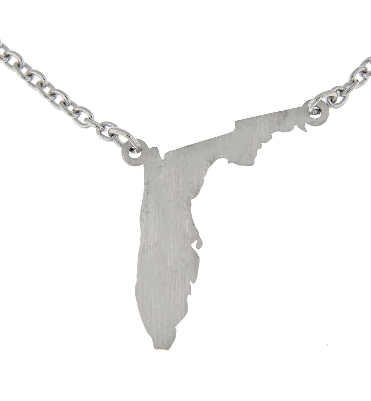 14k gold or sterling silver florida fl state necklace personalized monogram