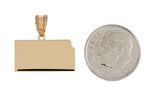 Załaduj obraz do przeglądarki galerii, 14K Gold or Sterling Silver Kansas KS State Map Pendant Charm Personalized Monogram
