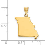 Load image into Gallery viewer, 14K Gold or Sterling Silver Missouri MO State Map Pendant Charm Personalized Monogram
