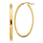 Загрузить изображение в средство просмотра галереи, 14k Yellow Gold Classic Large Oval Hoop Earrings 40mm x 23mm x 3mm

