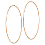 Load image into Gallery viewer, 14k Rose Gold Classic Endless Round Hoop Earrings 60mm x 1.25mm
