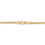 Load image into Gallery viewer, 14K Yellow Gold 2.5mm Franco Bracelet Anklet Choker Necklace Pendant Chain
