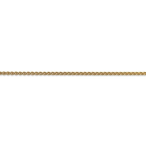 14k yellow gold 2mm spiga wheat bracelet anklet necklace pendant chain