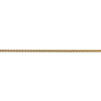 14k yellow gold 2mm spiga wheat bracelet anklet necklace pendant chain