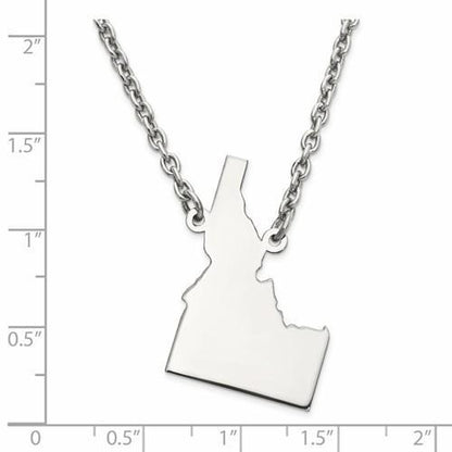14k gold or sterling silver idaho id state name necklace personalized monogram