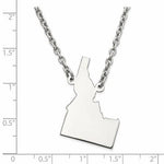 Load image into Gallery viewer, 14K Gold or Sterling Silver Idaho ID State Name Necklace Personalized Monogram
