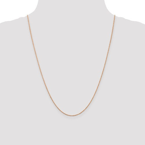 14k rose gold 0.70mm rope bracelet anklet choker necklace pendant chain