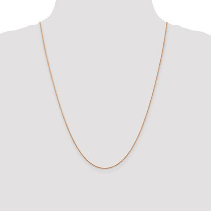 14k rose gold 0.70mm rope bracelet anklet choker necklace pendant chain