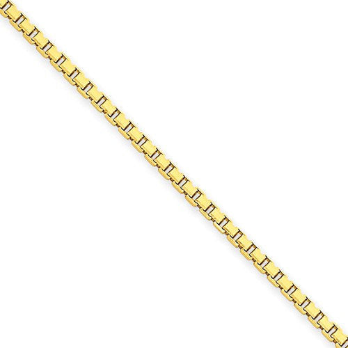 14k yellow gold 1.9mm box bracelet anklet choker necklace pendant chain