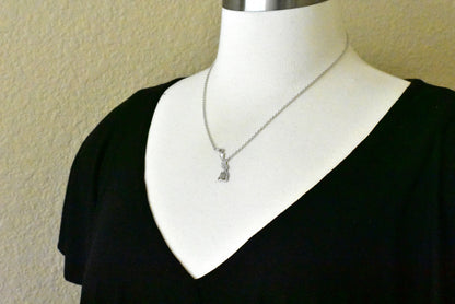 14k gold or sterling silver hawaii hi state necklace personalized monogram