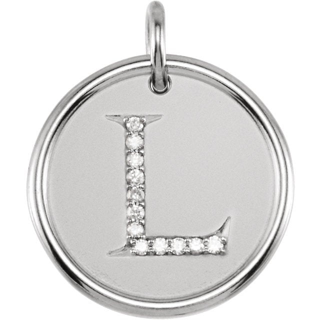 14k yellow rose white gold genuine diamond uppercase letter l initial alphabet pendant charm custom made to order engraved personalized