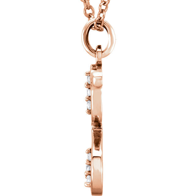 14k yellow rose white gold .03 ctw diamond tiny petite lowercase letter g initial alphabet pendant charm necklace