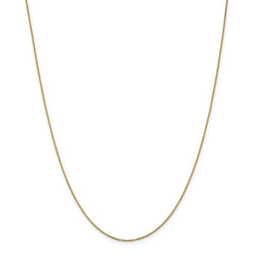 14k yellow gold 0.90mm box bracelet anklet choker necklace pendant chain