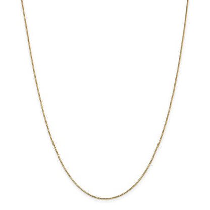 14k yellow gold 0.90mm box bracelet anklet choker necklace pendant chain