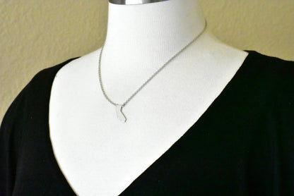 14k gold or sterling silver california ca state necklace personalized monogram