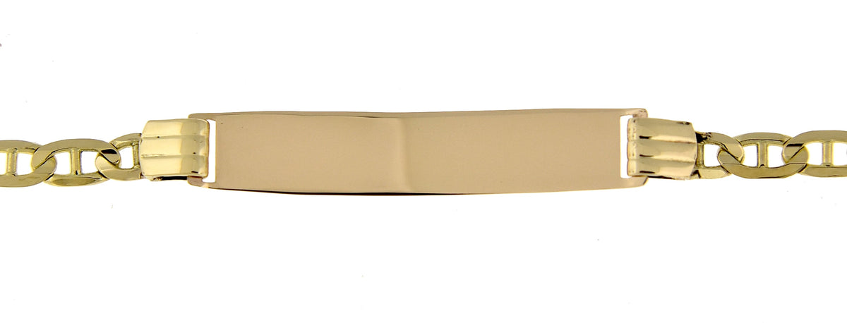 14k yellow gold baby children engravable id nameplate bracelet personalized