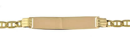 14k yellow gold baby children engravable id nameplate bracelet personalized