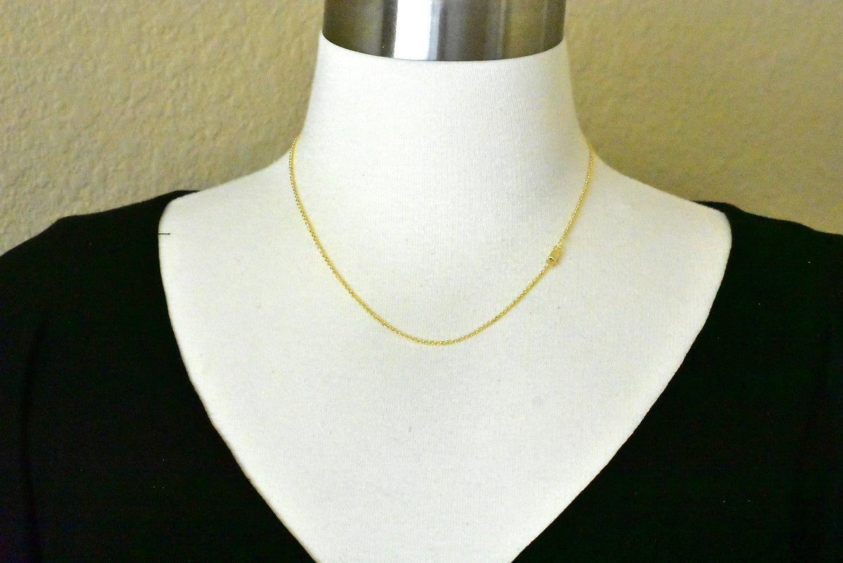 14k yellow gold 1.45mm diamond cut cable bracelet anklet choker necklace pendant chain