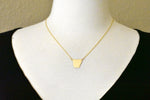 Load image into Gallery viewer, 14K Gold or Sterling Silver Arkansas AR State Necklace Personalized Monogram
