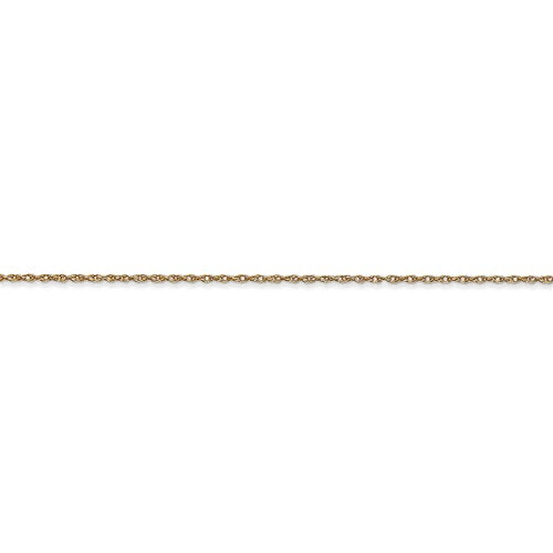 14k Yellow Gold 0.6mm Thin Cable Rope Necklace Choker Pendant Chain