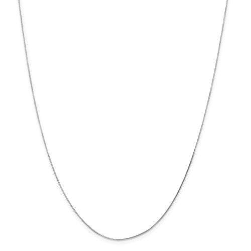 14k white gold 0.7mm octagonal snake bracelet anklet choker necklace pendant chain
