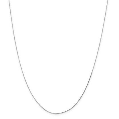14k white gold 0.7mm octagonal snake bracelet anklet choker necklace pendant chain