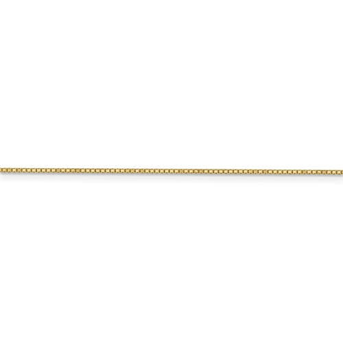 14k yellow gold 0.90mm box bracelet anklet choker necklace pendant chain