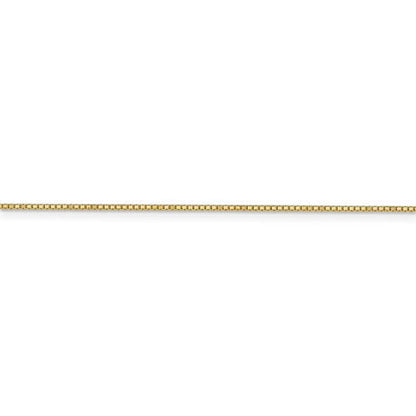 14k yellow gold 0.90mm box bracelet anklet choker necklace pendant chain