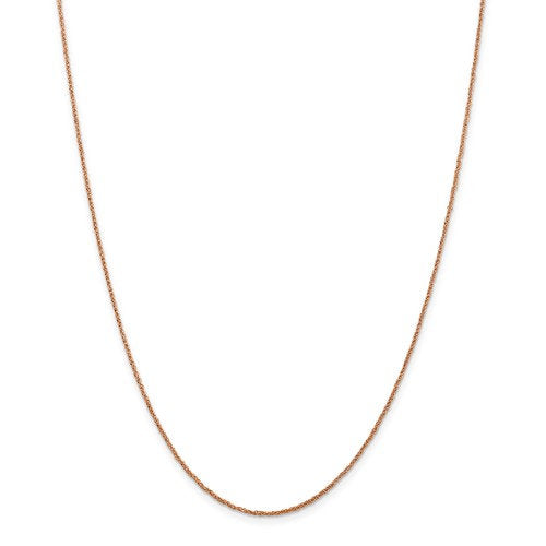 14k rose gold 1.10mm rope bracelet anklet choker necklace pendant chain
