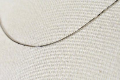 14k white gold 0.5mm box bracelet anklet necklace choker pendant chain