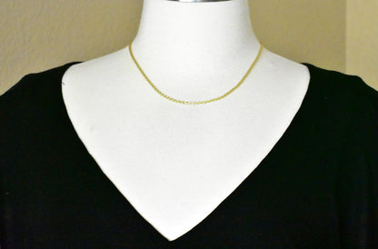 14k yellow gold 2.25mm parisian wheat bracelet anklet choker necklace pendant chain