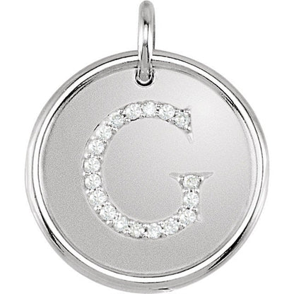 14k yellow rose white gold genuine diamond uppercase letter g initial alphabet pendant charm custom made to order personalized engraved