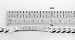 Indlæs billede til gallerivisning Solid Sterling Silver Engravable Curb Link ID Bracelet Engraved Personalized Name Initials Dates

